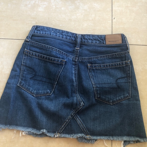 American Eagle Denim Distressed Mini Skirt - Picture 2 of 3
